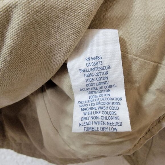 American Eagle Outfitters Jacket Button up Womens Small Tan 100% Cotton Pockets - Picture 8 of 10